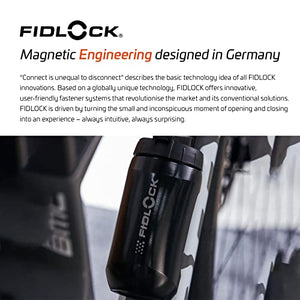FIDLOCK Twist Bottle + Base Systems | New Leak-Proof, Self-Sealing Bottle Cap | Bike Water Bottle Holder with No Screws & Attached Bottle | Cage Free Magnetic Rack