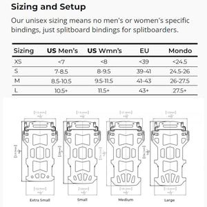 Spark R&D Unisex Surge ST Bindings - Durable Reliable Lightweight Easy-to-Install Puck-Compatible Splitboard Fasteners for All-Mountain, Freeride & Touring