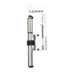 LEZYNE Road Drive Bicycle Tire Hand Pump, High Pressure 160psi, ABS Flex Hose, Presta & Schrader, Compact Bike Pump