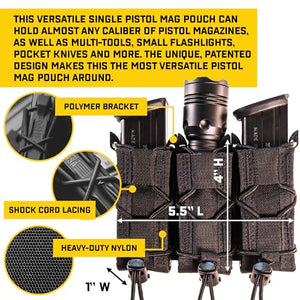 High Speed Gear Triple Pistol TACO MOLLE Mag Pouch