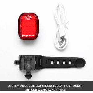 NiteRider Vmax+ 150 Lumens USB Rechargeable Bike Tail Light Powerful Daylight Visible Bicycle LED Rear Light Easy to Install Road Mountain City Commuting Adventure Cycling Safety Flash