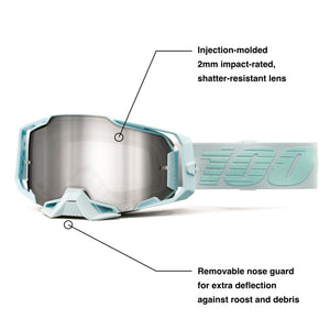 100% ARMEGA Premium Protective Sport Goggles with Ultra HD Lens & Nose Guard