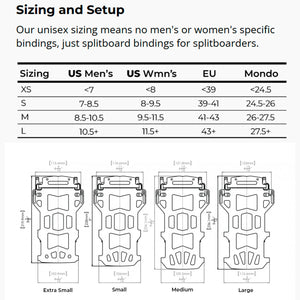 Spark R&D Unisex Surge ST Bindings - Durable Reliable Lightweight Easy-to-Install Puck-Compatible Splitboard Fasteners for All-Mountain, Freeride & Touring