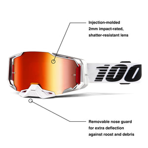 100% ARMEGA Premium Protective Sport Goggles with Ultra HD Lens & Nose Guard