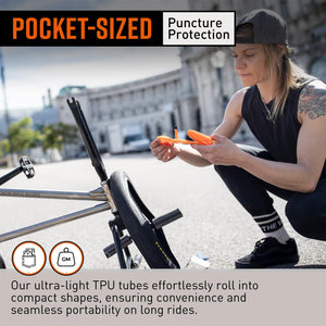 Tubolito Tubo-BMX TPU Inner Tube 20", 22”, and 24” Wheel Sizes | Fits Tire Widths 1.5" - 2.5" and 1 1/8" - 1 3/8" | Schrader & Presta Valve Options | Compatible with Rim & Disc Brakes