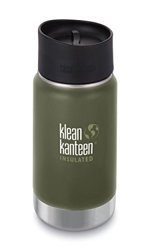 Klean Kanteen Wide Double Wall Vacuum Insulated Stainless Steel Coffee Mug with Leak Proof Café Cap 2.0