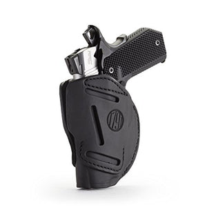 1791 GUNLEATHER 3-Way 1911 Holster - Ambidextrous OWB CCW Holster - Right or Left Handed Leather Gun Holster - Fits All 1911 Models Sig, Colt, Kimber, Ruger, Browning, Taurus and Remmington
