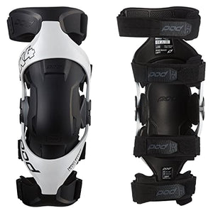 POD K4 2.0 Knee Braces White and Black Size Medium Large