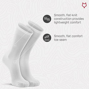 FoxRiver Wick Dry Hockey StaDri Tube Liner Socks for Men and Women Ultra Lightweight Sock Liners with Moisture Wicking Fabric - One Size, 4476