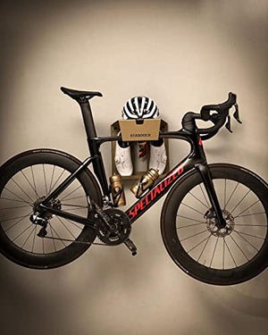 Stasdock Bike Wall Rack - Vertical Powder Coated Bike Rack with Shoes and Glasses Holder for Home & Garage - Durable Steel Material
