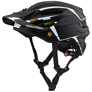 Troy Lee Designs Adult|All Mountain|Mountain Bike Half Shell A2 Helmet Sliver W/MIPS (Black/White, SM)