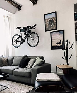 Stasdock Bike Wall Rack - Vertical Powder Coated Bike Rack with Shoes and Glasses Holder for Home & Garage - Durable Steel Material