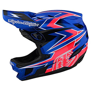 Troy Lee Designs D4 Composite Full Face Mountain Bike Helmet for Max Ventilation Lightweight MIPS EPP EPS Racing Downhill DH BMX MTB - Adult Men Women (Volt Blue, Medium)