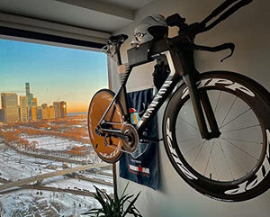 Stasdock Bike Wall Rack - Vertical Powder Coated Bike Rack with Shoes and Glasses Holder for Home & Garage - Durable Steel Material