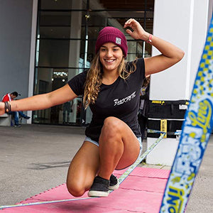 Gibbon Slacklines Funline with treewear, Blue, 49ft (41ft line + 8ft Ratchet Strap with Reinforced Loop) incl. Ratchet Protection, Tree and line Protection (Black Felt) 50mm/2" Wide