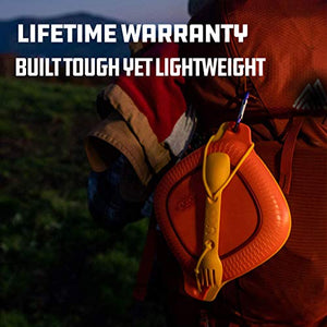 UCO 4-Piece Camping Mess Kit with Bowl, Plate and 3-in-1 Spork Utensil Set