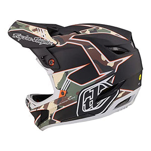Troy Lee Designs Adult | Downhill | Mountain Bike | BMX | Full Face D4 Composite Helmet Stealth W/MIPS