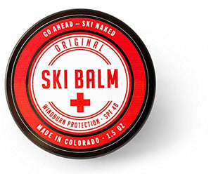 Ski Balm | SPF 40 Natural Lip Balm and Face Sunscreen | Best Face Mask for Winter Sports, Avoid Goggle Tan (1.5 oz)