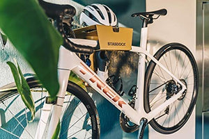 Stasdock Bike Wall Rack - Vertical Powder Coated Bike Rack with Shoes and Glasses Holder for Home & Garage - Durable Steel Material