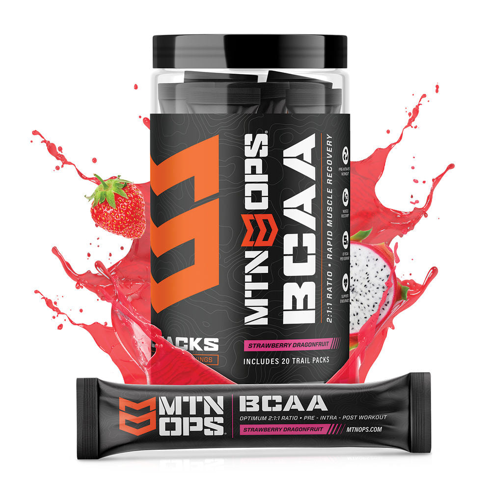 Mtn Ops Bcaa Trail Packs Rapid Muscle Recovery Strawberry Dragon Fruit