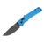 Sog Knives Flash At Folding Knife Civic Cyan, Drop Point, Plain Edge, 3.45\ Blade"
