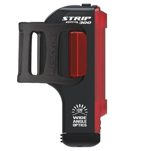 LEZYNE Strip Drive Pro Bicycle USB Rechargeable IPX7 Waterproof 270-Degree Visibility LED Rear Light w/Multiple Solid & Flash Modes | Silicone Rubber Mounting Strap Included - 300/400 Lumens Options