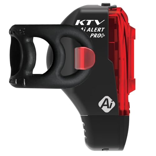 LEZYNE KTV Drive Pro Alert Rear - Bicycle USB Rechargeable Durable Weather-Resistant IPX7 White LED Tail Light with Solid & Flash Modes | Includes Silicone Rubber Mounting Strap | 75/150 Lumens