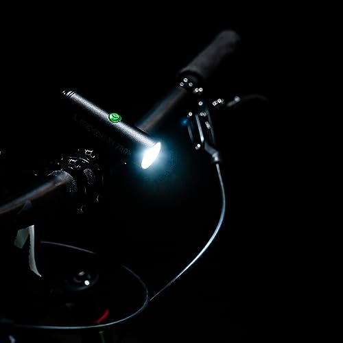 LEZYNE Classic Drive 700XL Bicycle USB Rechargeable IPX7 White LED Front Light w/Multiple Solid & Flash Modes | Integrated Versatile Strap Mount Compatible with Handlebars, 700 Lumens