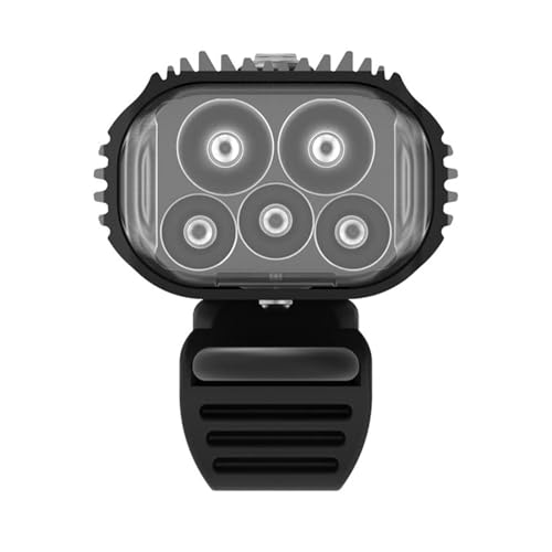 LEZYNE Mega Drive Bicycle USB Rechargeable Durable Weather-Resistant IPX7 White LED Front Light with Multiple Solid & Flash Modes | Integrated Silicone Rubber Strap Mount | 2400/1800 Lumens Options