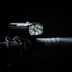 LEZYNE Macro Drive Bicycle USB Rechargeable IPX7 Waterproof 3 White LED Tri-Focus Optics Front Light w/ 4 Solid & 3 Flash Modes | Silicone Rubber Mounting Strap - 1400/1300 Lumens Options