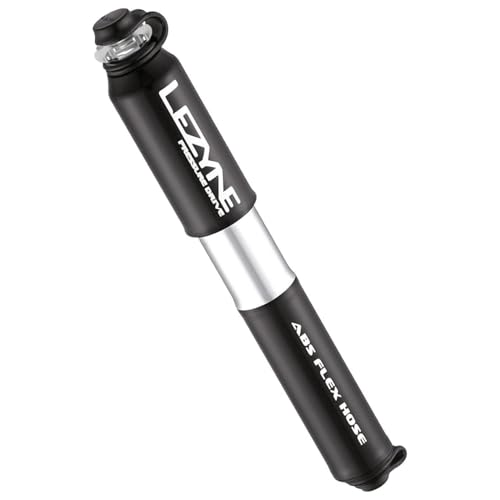 LEZYNE Pressure Drive Bicycle Tire Hand Pump, High Pressure 120psi, Presta & Schrader, ABS Flex Hose, Compact Bike Pump