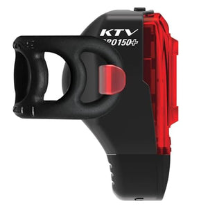 LEZYNE KTV Drive Pro Bicycle USB Rechargeable IPX7 Waterproof 270-Degree Visibility LED Rear Light w/Multiple Solid & Flash Modes | Mounting Strap Included - 75/150 Lumens Options