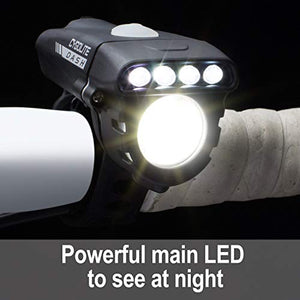 CYGOLITE Dash– 600 Pro, 520, 460 Lumen Bicycle Light Models– 5 Night & 3 Daytime Modes– Ultra Compact– IP64 Water Resistant– Sturdy Flexible Mount– USB Rechargeable– for Aero Road, Commuter Bicycles