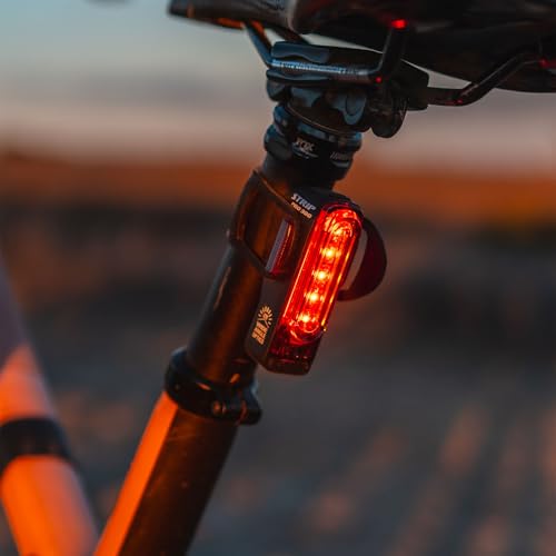 LEZYNE Strip Drive Pro Bicycle USB Rechargeable IPX7 Waterproof 270-Degree Visibility LED Rear Light w/Multiple Solid & Flash Modes | Silicone Rubber Mounting Strap Included - 300/400 Lumens Options