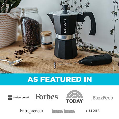 GROSCHE Milano Moka pot, Stovetop Espresso maker, Greca Coffee Maker, Stovetop coffee maker and espresso maker percolator