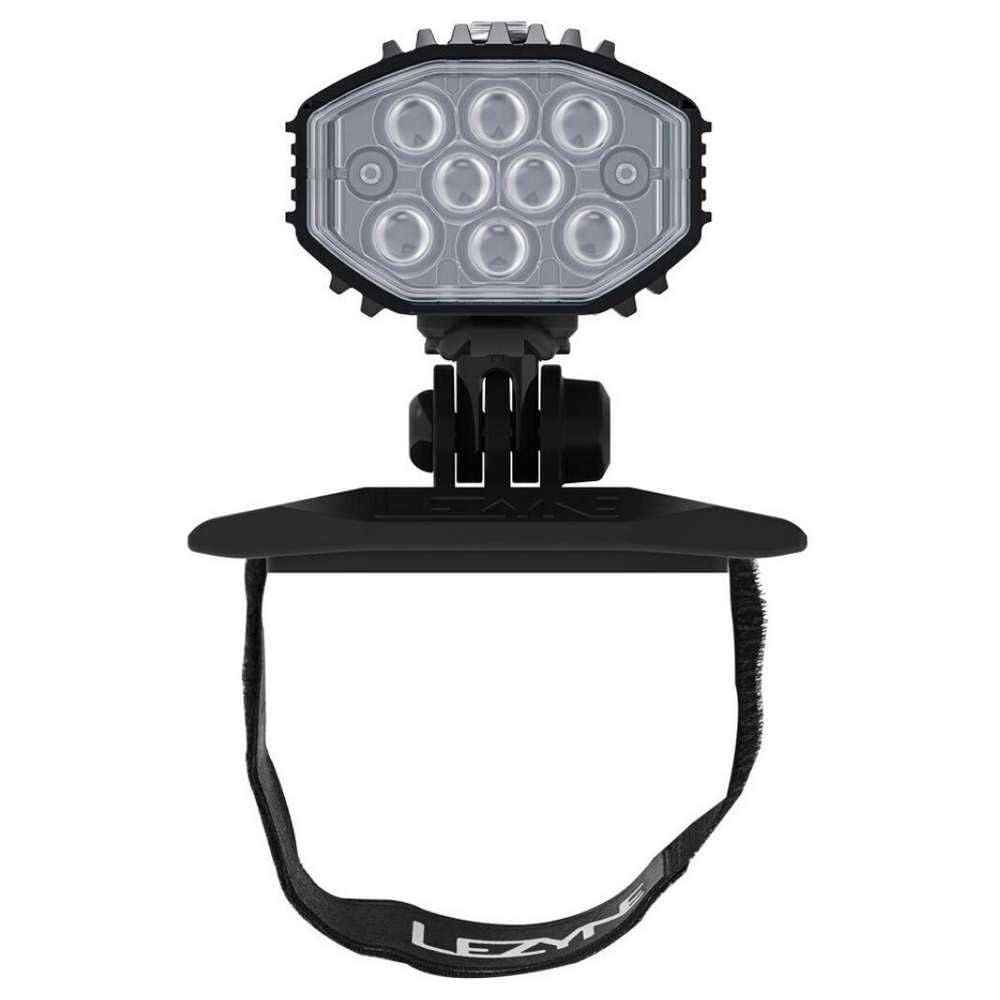 LEZYNE Helmet Micro Drive Pro 1000+ Bicycle Front Light, White LED, 1000 Lumens, Black Aluminum Housing, Road, Mountain, Gravel Bike, USB-C Rechargeable | Includes GoPro Style Mount & Helmet Mount