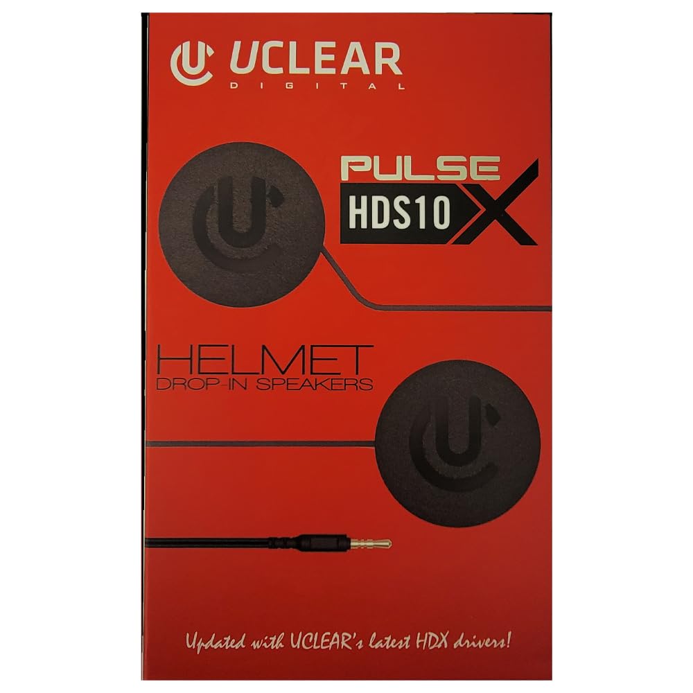 UClear Digital HDS10X Drop-in Helmet Speakers (40mm Diameter, 3.5mm Jack)