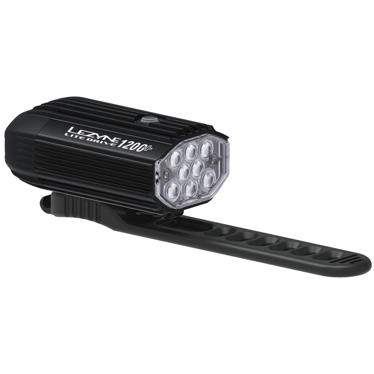 LEZYNE Lite Drive Bicycle Durable USB Rechargeable IPX7 Waterproof White LEDs Front Light w/Multiple Solid & Flash Modes | Silicone Rubber Mounting Strap Included - 1000/1200 Lumens Options