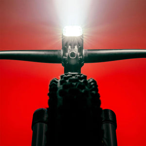 LEZYNE Mega Drive Bicycle USB Rechargeable Durable Weather-Resistant IPX7 White LED Front Light with Multiple Solid & Flash Modes | Integrated Silicone Rubber Strap Mount | 2400/1800 Lumens Options