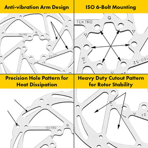 TEKTRO Bicycle Brake Disc Rotor For Maximum Control
