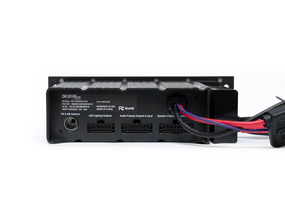 SoundExtreme by ECOXGEAR Marine AM/FM Stereo Receiver 200-Watt Waterproof Bluetooth Powersports with Built-in 4 Zone LED Controller