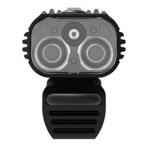 LEZYNE Super Drive Bicycle USB Rechargeable IPX7 White LED Front Light with Multiple Solid & Flash Modes | Integrated Silicone Rubber Strap Mount | Smart Connect | 1600/1800 Lumens Options