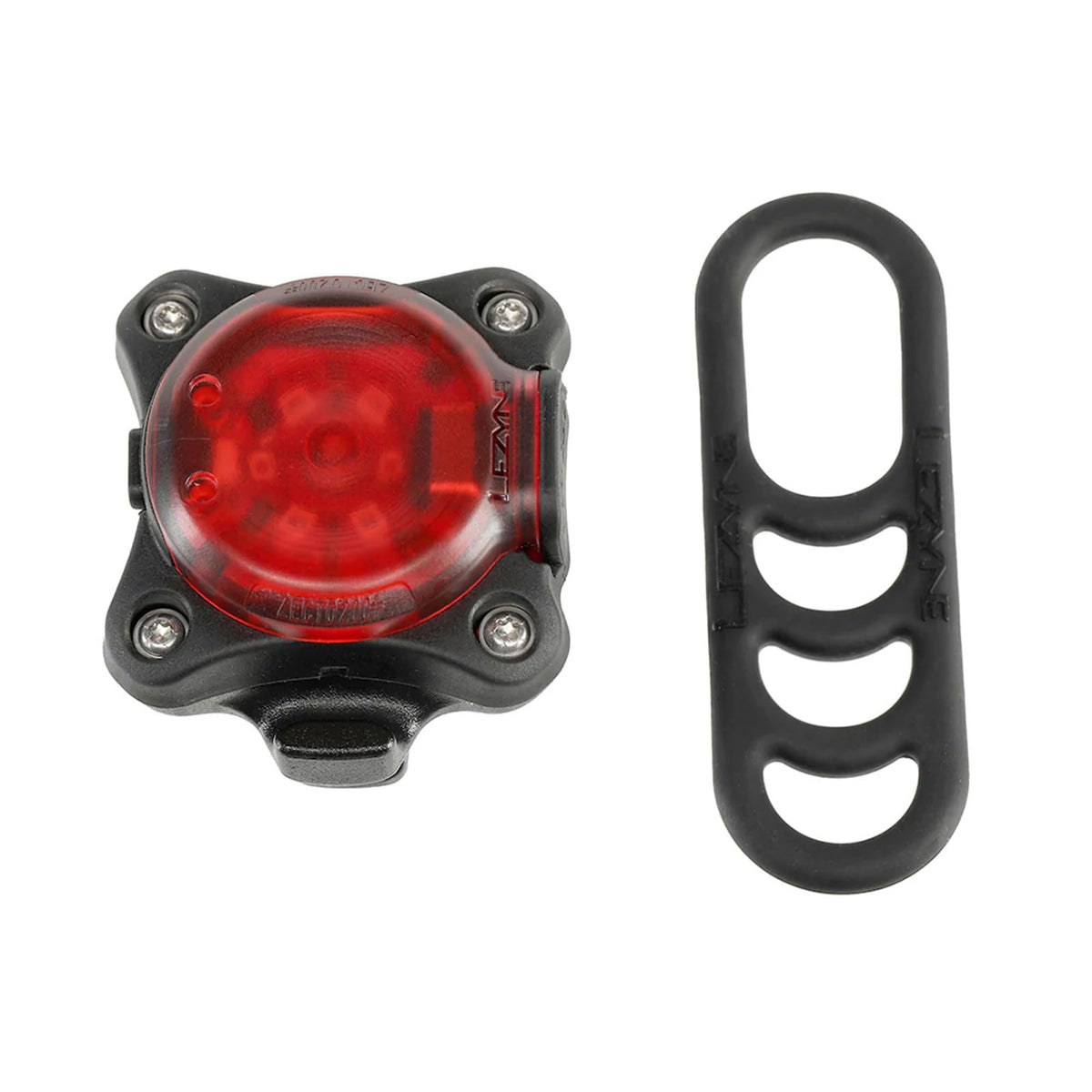 LEZYNE Zecto Drive 200+ Bicycle USB Rechargeable IPX7 Waterproof LED Rear Light w/Multiple Solid & Flash Modes | Silicone Rubber Mounting Strap Included, 200 Lumens/USB-C, Black