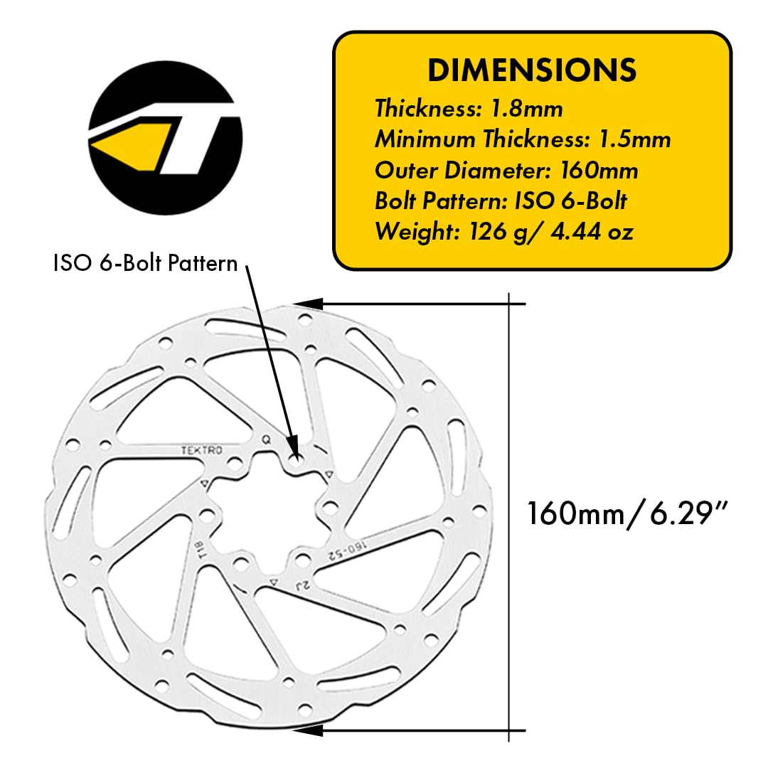 TEKTRO Bicycle Brake Disc Rotor For Maximum Control
