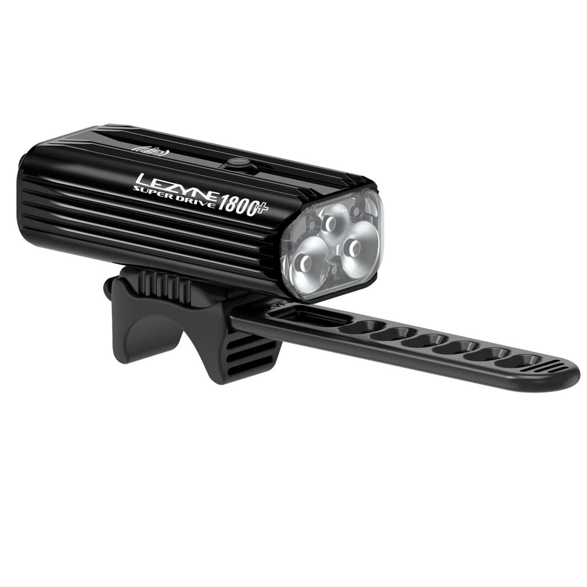 LEZYNE Super Drive Bicycle USB Rechargeable IPX7 White LED Front Light with Multiple Solid & Flash Modes | Integrated Silicone Rubber Strap Mount | Smart Connect | 1600/1800 Lumens Options