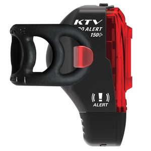 LEZYNE KTV Drive Pro Alert Rear - Bicycle USB Rechargeable Durable Weather-Resistant IPX7 White LED Tail Light with Solid & Flash Modes | Includes Silicone Rubber Mounting Strap | 75/150 Lumens