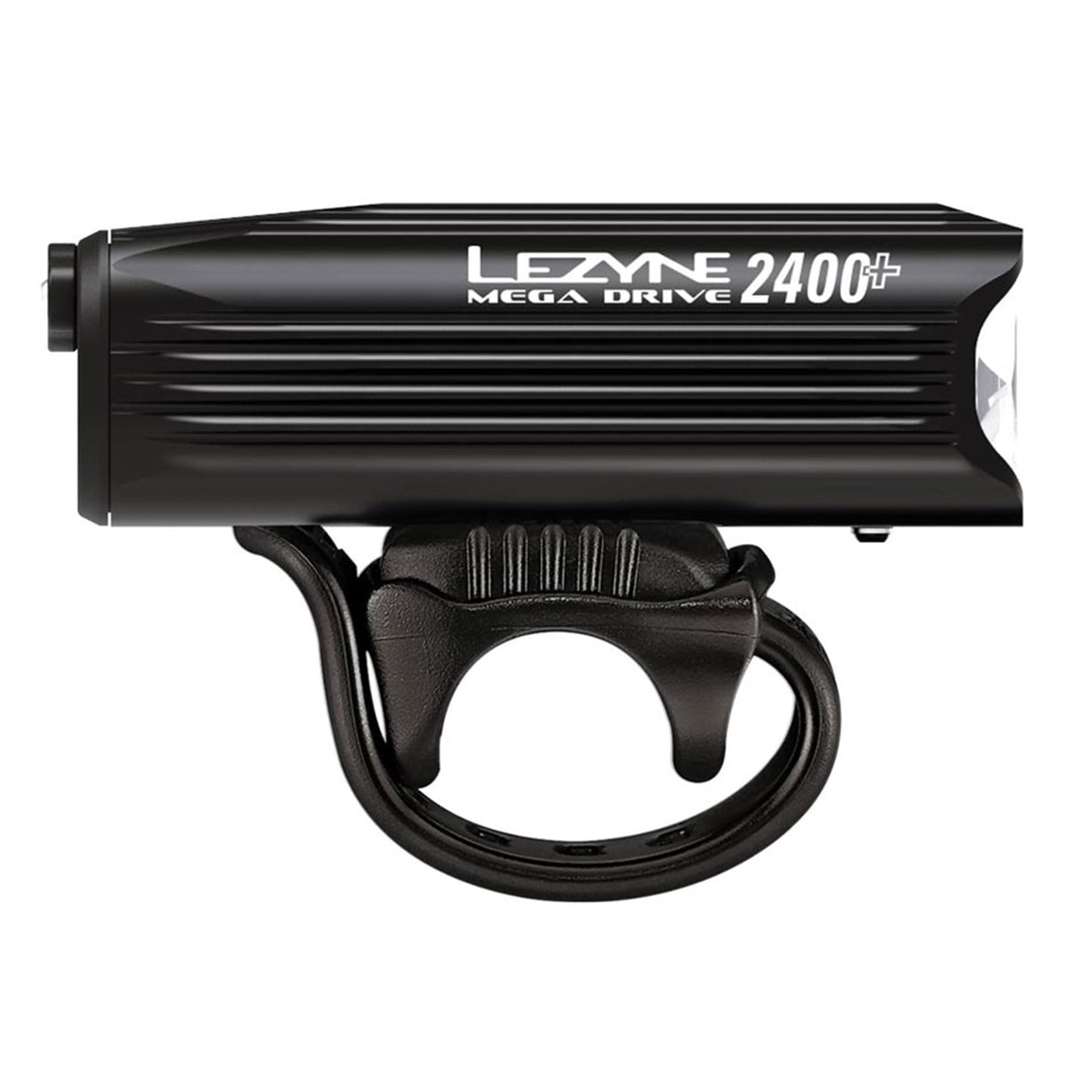 LEZYNE Mega Drive Bicycle USB Rechargeable Durable Weather-Resistant IPX7 White LED Front Light with Multiple Solid & Flash Modes | Integrated Silicone Rubber Strap Mount | 2400/1800 Lumens Options