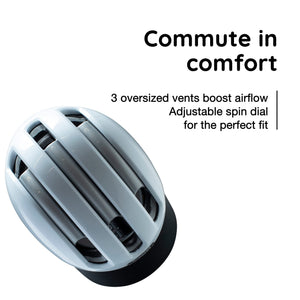 Nutcase, VIO, Bike Helmet with LED Lights and MIPS Protection for Road Cycling and Commuting, Blanco Gloss MIPS Light, S/M: 55cm-59cm