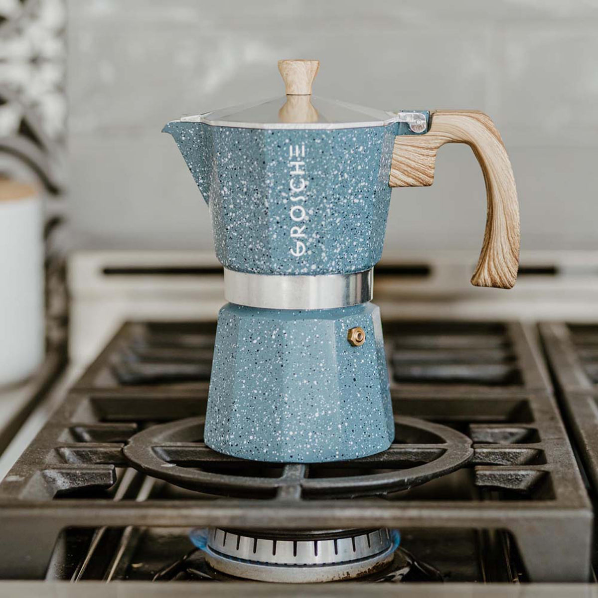 GROSCHE Milano Moka pot, Stovetop Espresso maker, Greca Coffee Maker, Stovetop coffee maker and espresso maker percolator