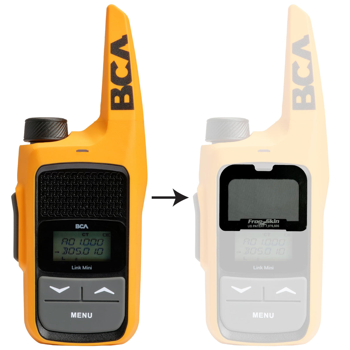Backcountry Access BCA Link Mini Radio with Frogzskin Vent Kit - Two Way Emergency Radio for Snowmobiling & Skiing, Backcountry Radio
